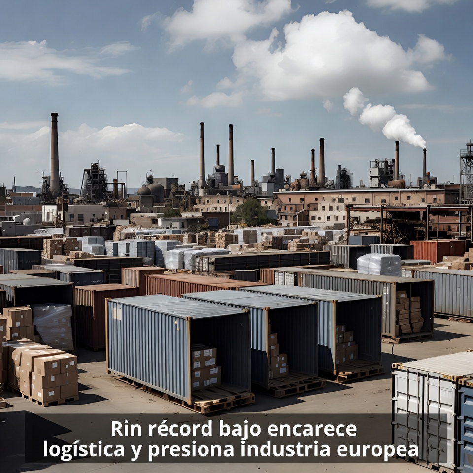 Rin récord bajo encarece logística europea