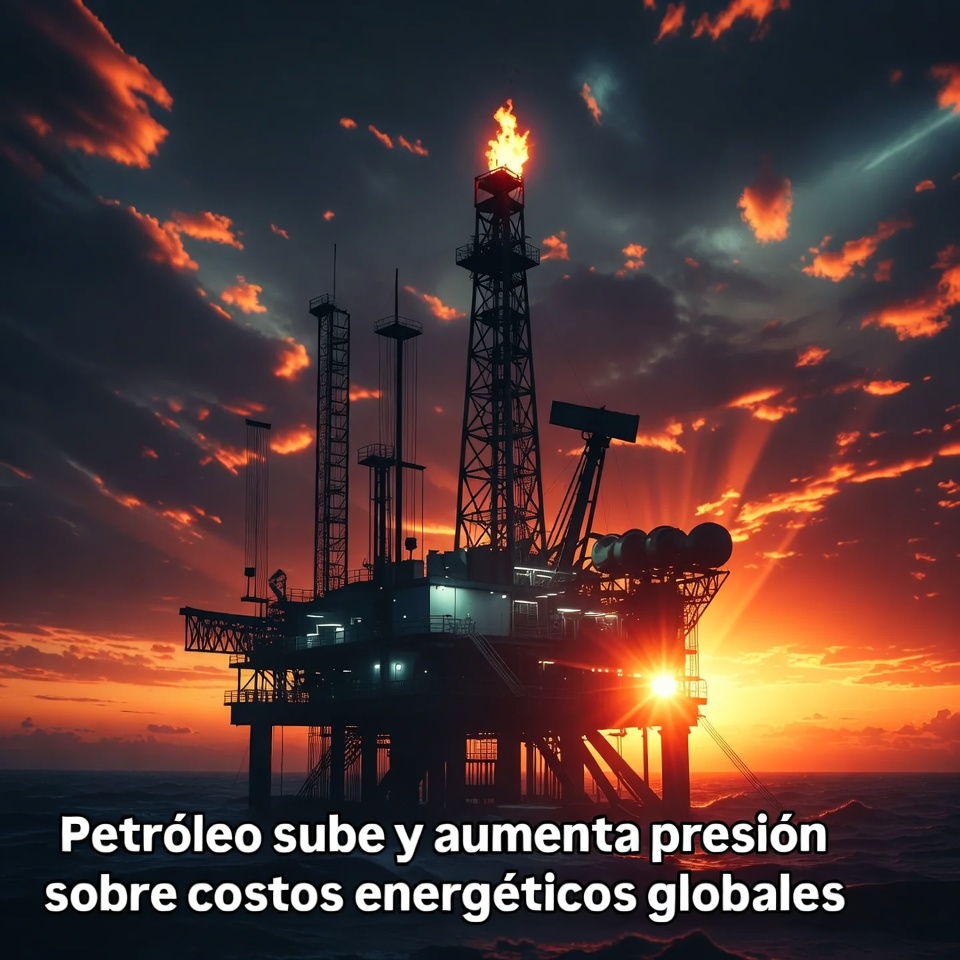 Petróleo sube y presiona costos energéticos globales