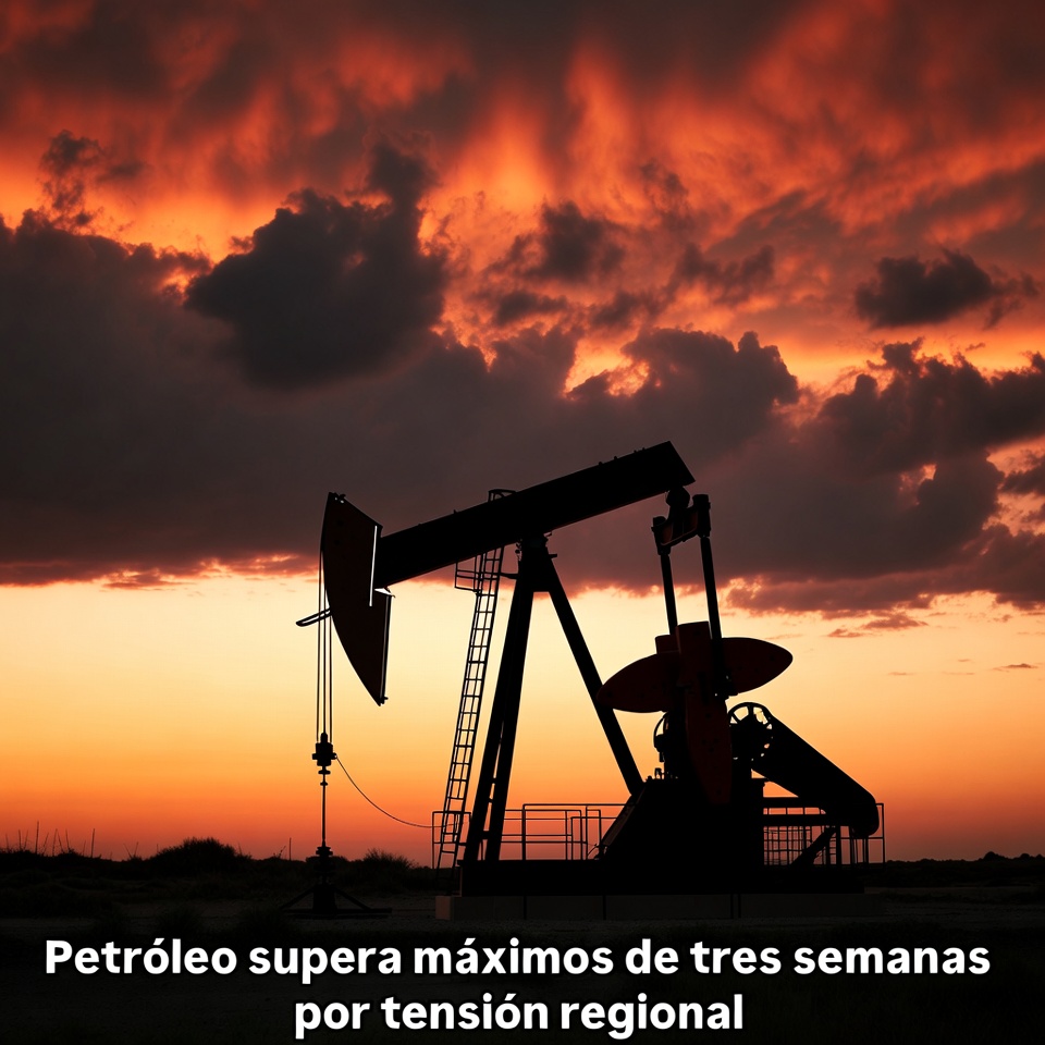 Petróleo supera máximos de tres semanas por tensión regional