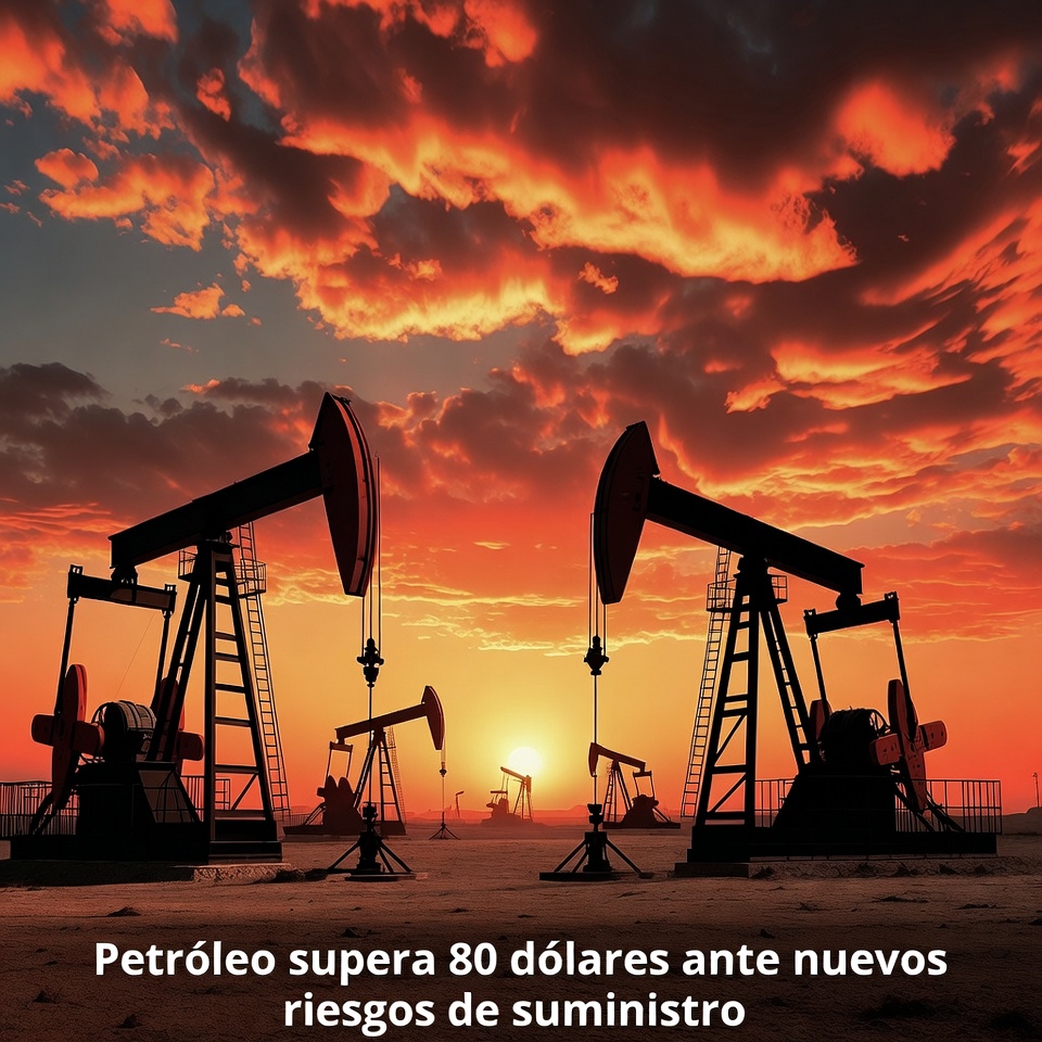 Petróleo supera 80 dólares ante riesgos de suministro
