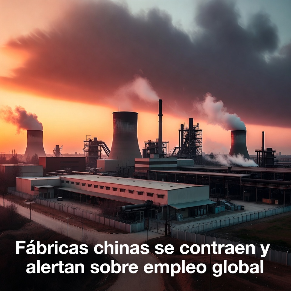 Manufactura china se contrae y alerta empleo global