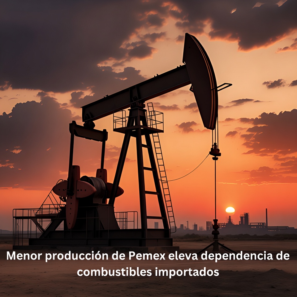 Menor producción de Pemex eleva dependencia de combustibles importados