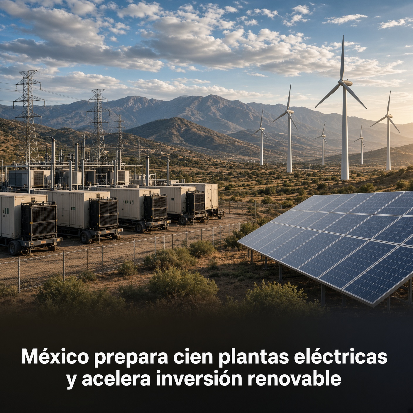 México prepara cien plantas eléctricas con inversión renovable