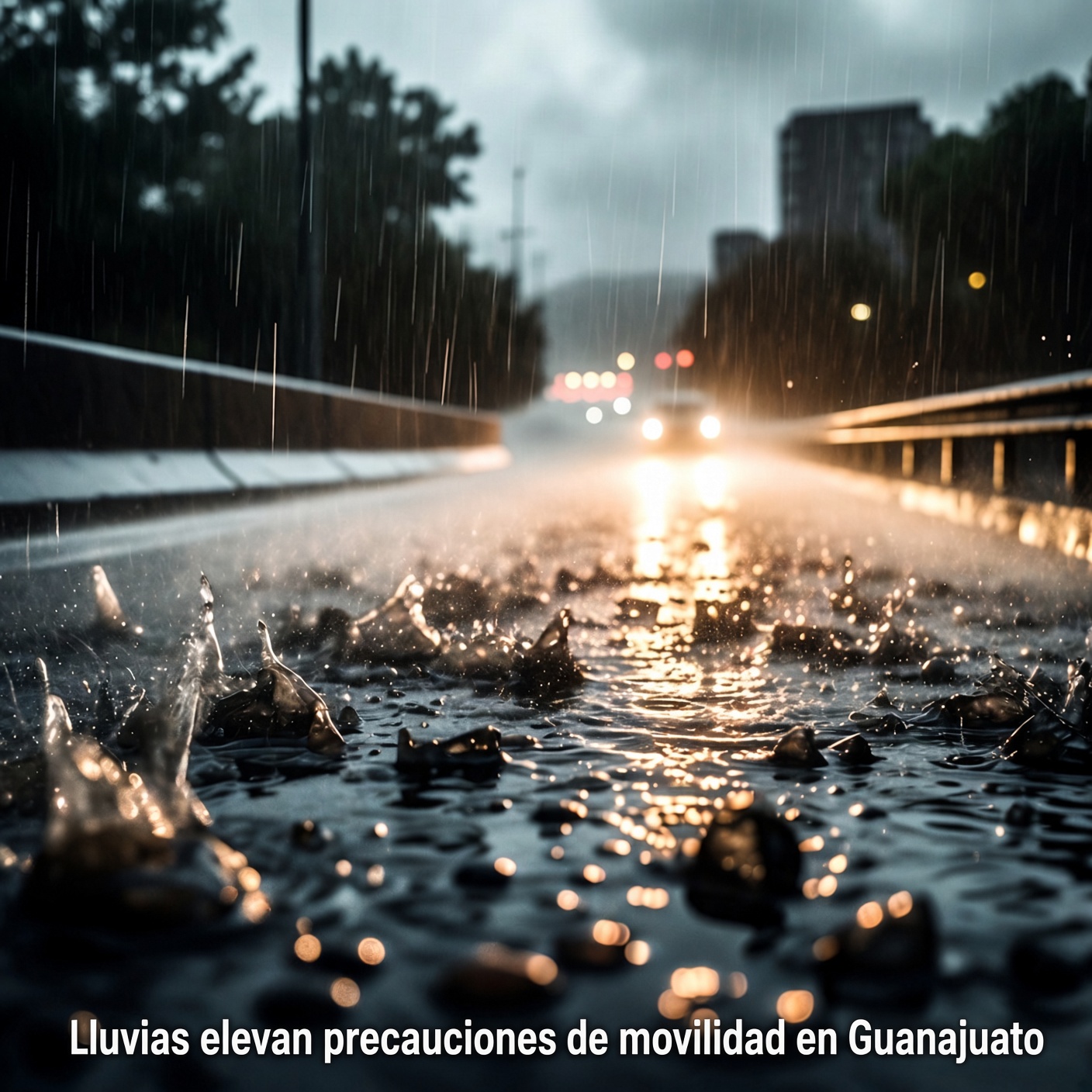 Lluvias elevan precauciones de movilidad en Guanajuato