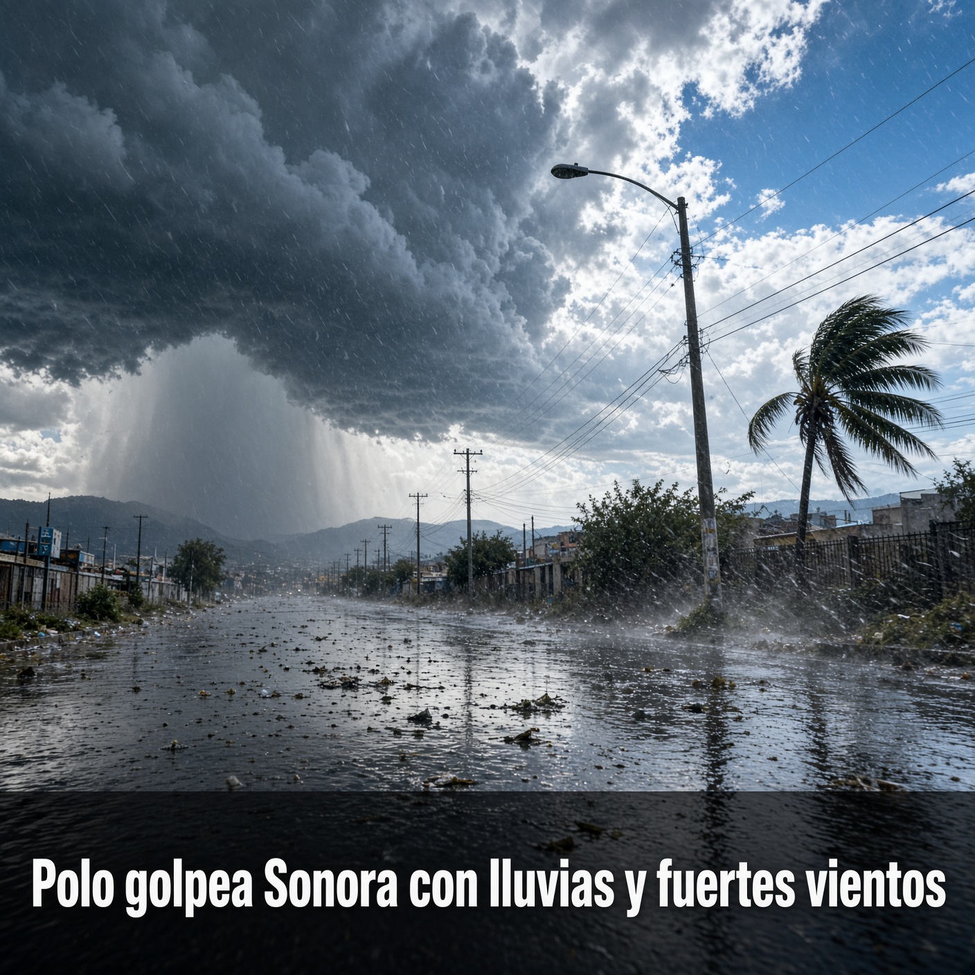 Polo golpea Sonora con lluvias y fuertes vientos