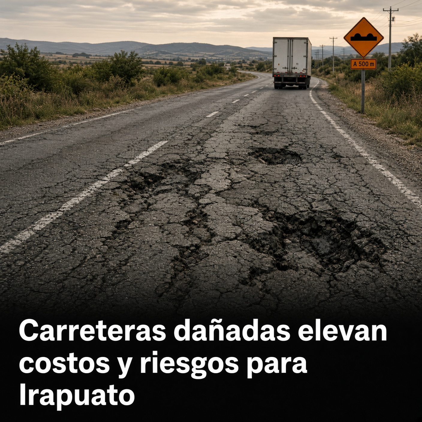 Carreteras dañadas elevan riesgos para Irapuato