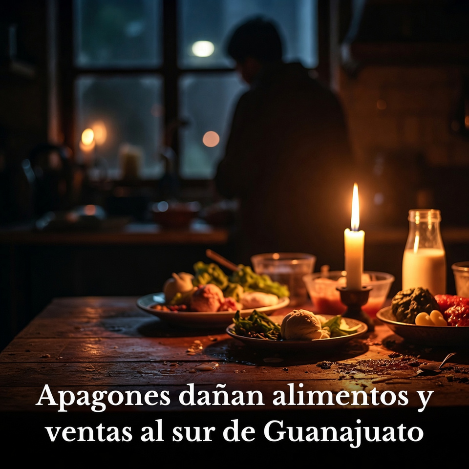 Apagones dañan alimentos y ventas al sur de Guanajuato
