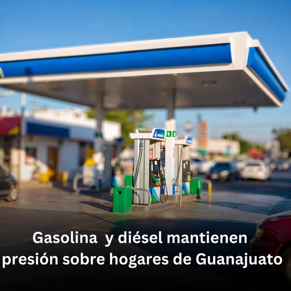 Gasolina y diésel mantienen presión sobre hogares de Guanajuato