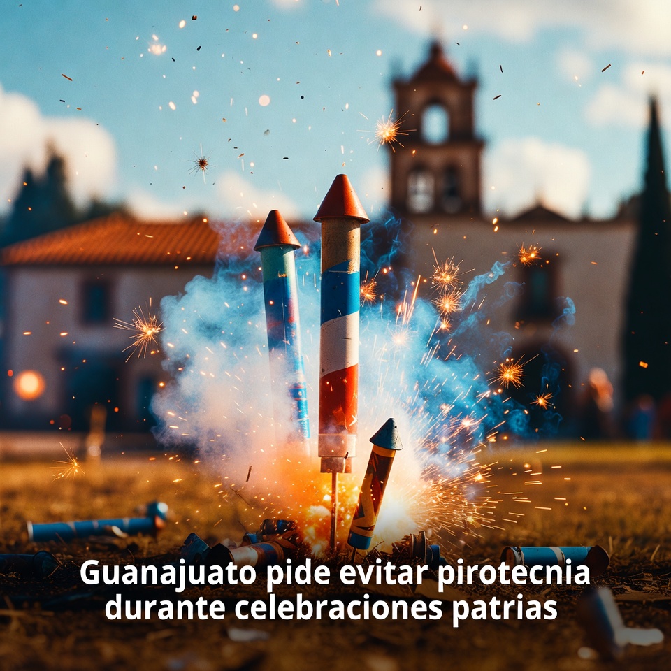 Guanajuato pide evitar pirotecnia durante celebraciones patrias