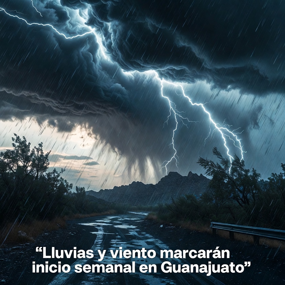 Lluvias y viento marcarán inicio semanal en Guanajuato