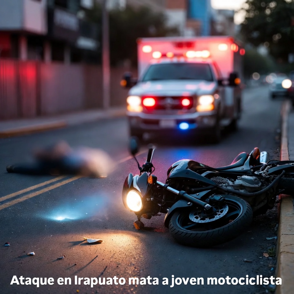 Ataque en Irapuato mata a joven motociclista