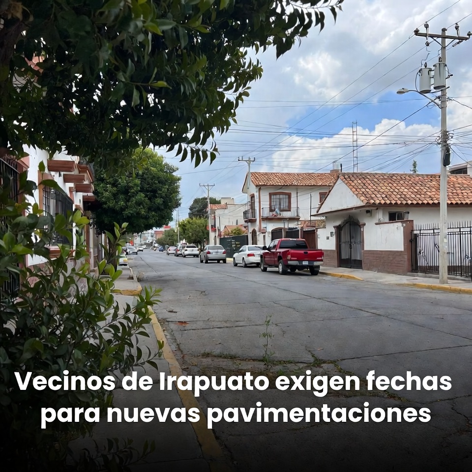 Vecinos de Irapuato exigen fechas para pavimentaciones