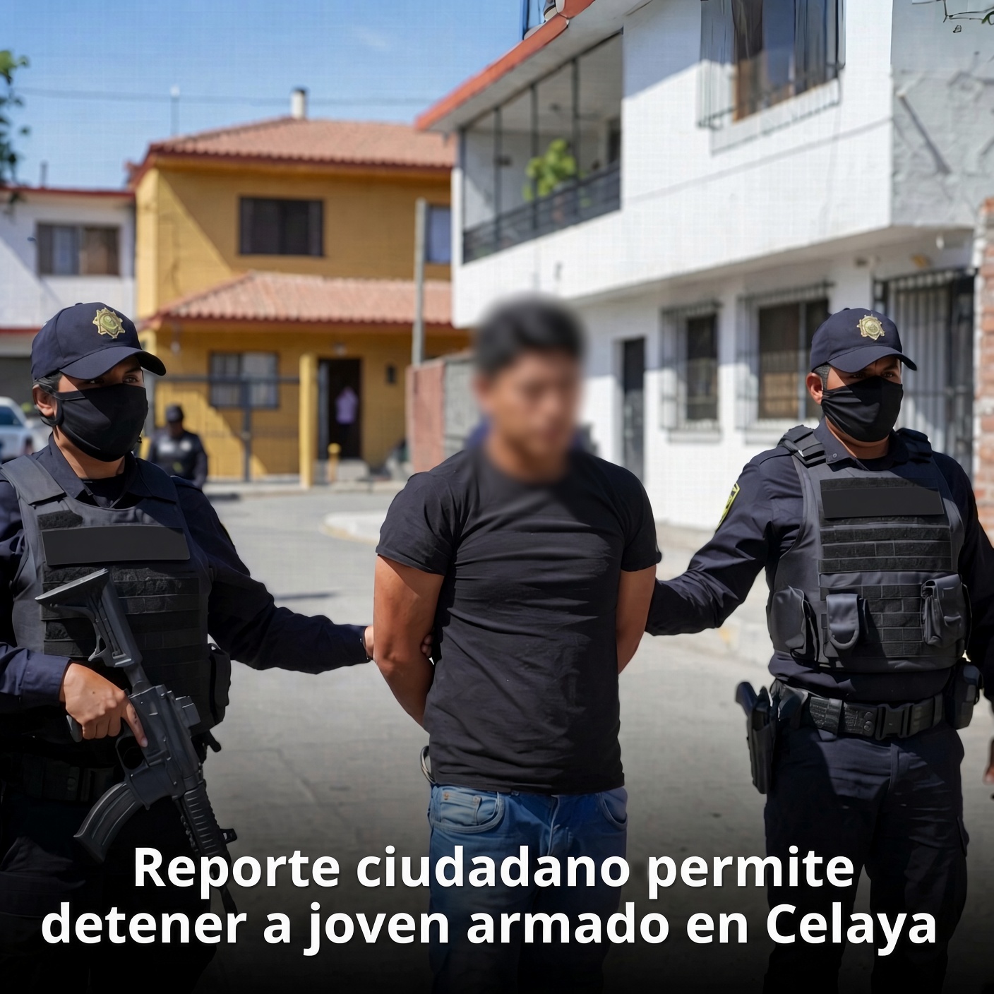 Reporte ciudadano permite detener a joven armado en Celaya