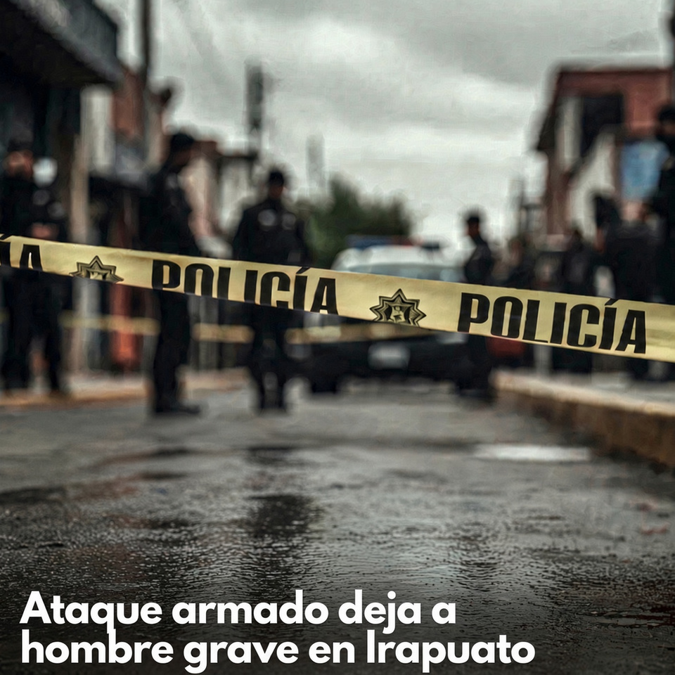 Ataque armado deja a hombre grave en Irapuato