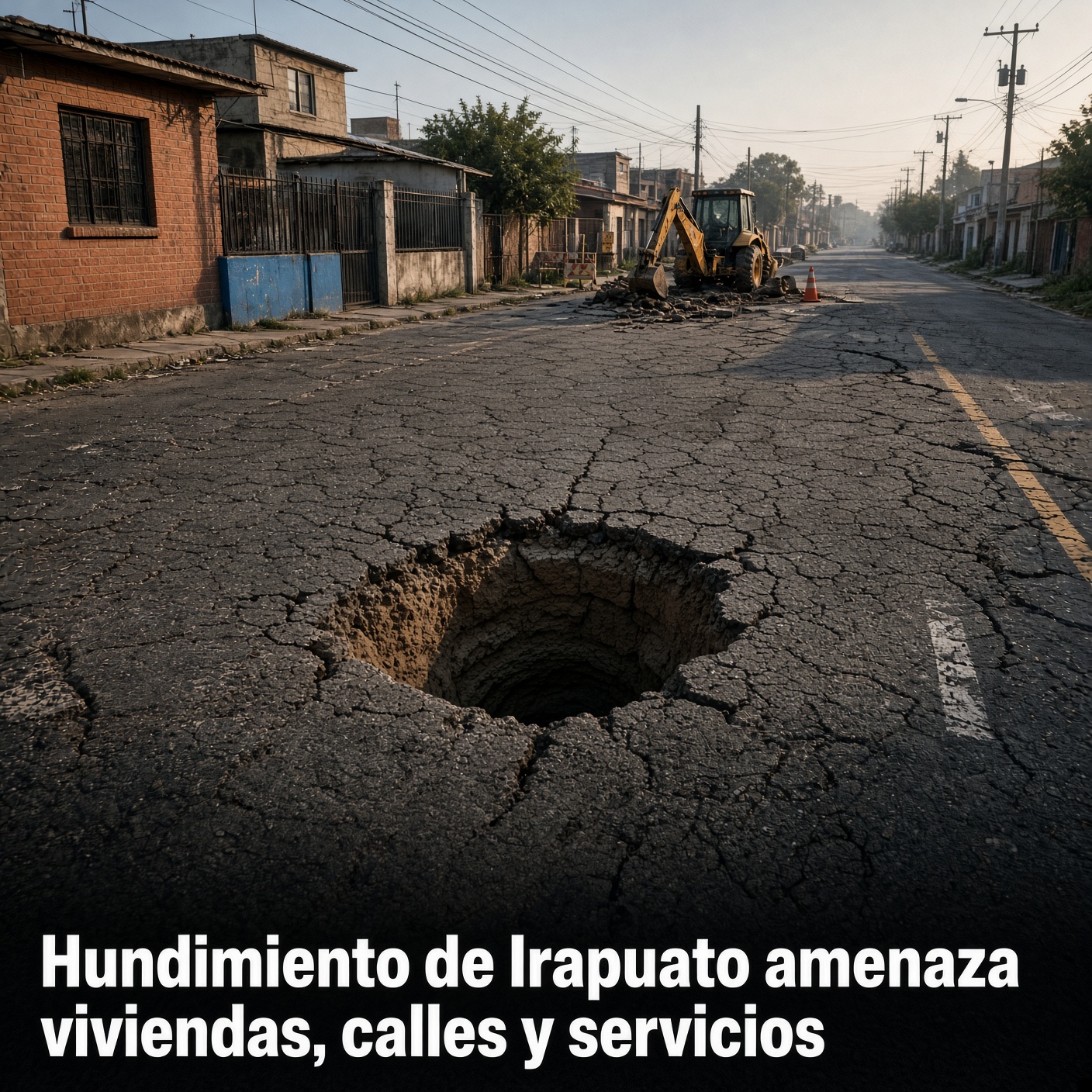 Hundimiento de Irapuato amenaza viviendas, calles y servicios
