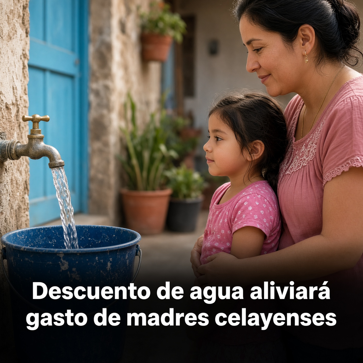 Descuento de agua aliviará gasto de madres celayenses