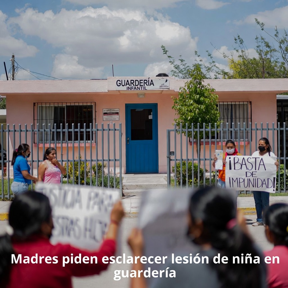 Madres piden esclarecer lesión de niña en guardería