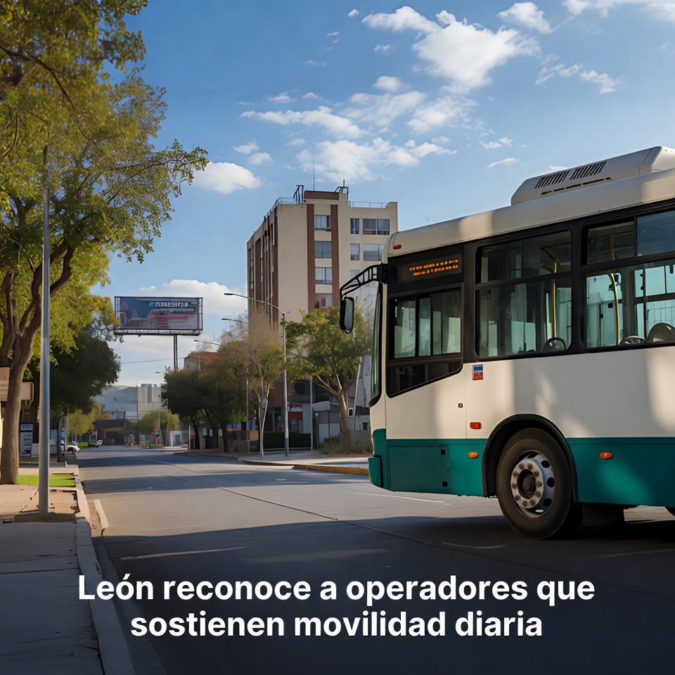 León reconoce a operadores que sostienen movilidad diaria
