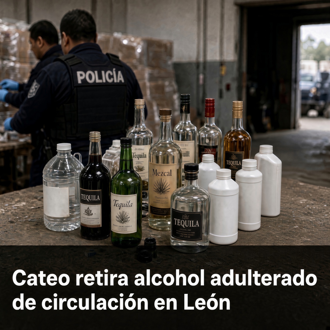 Cateo retira alcohol adulterado de circulación en León