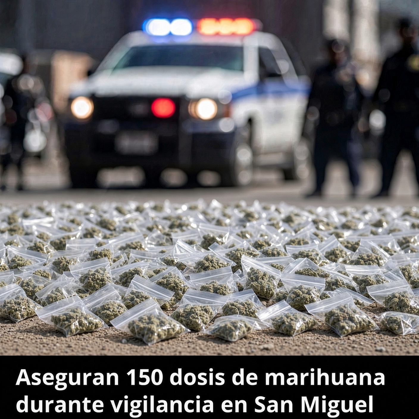 Aseguran 150 dosis durante vigilancia en San Miguel