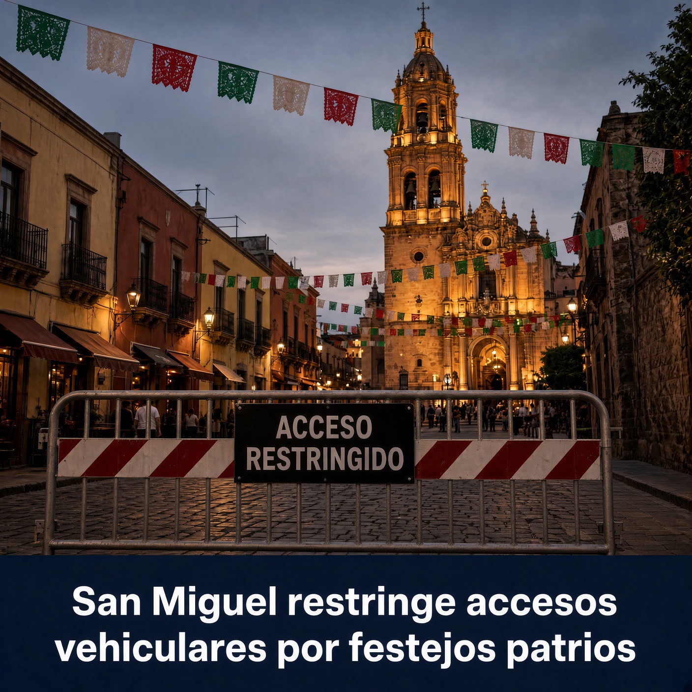 San Miguel restringe accesos vehiculares por celebraciones patrias