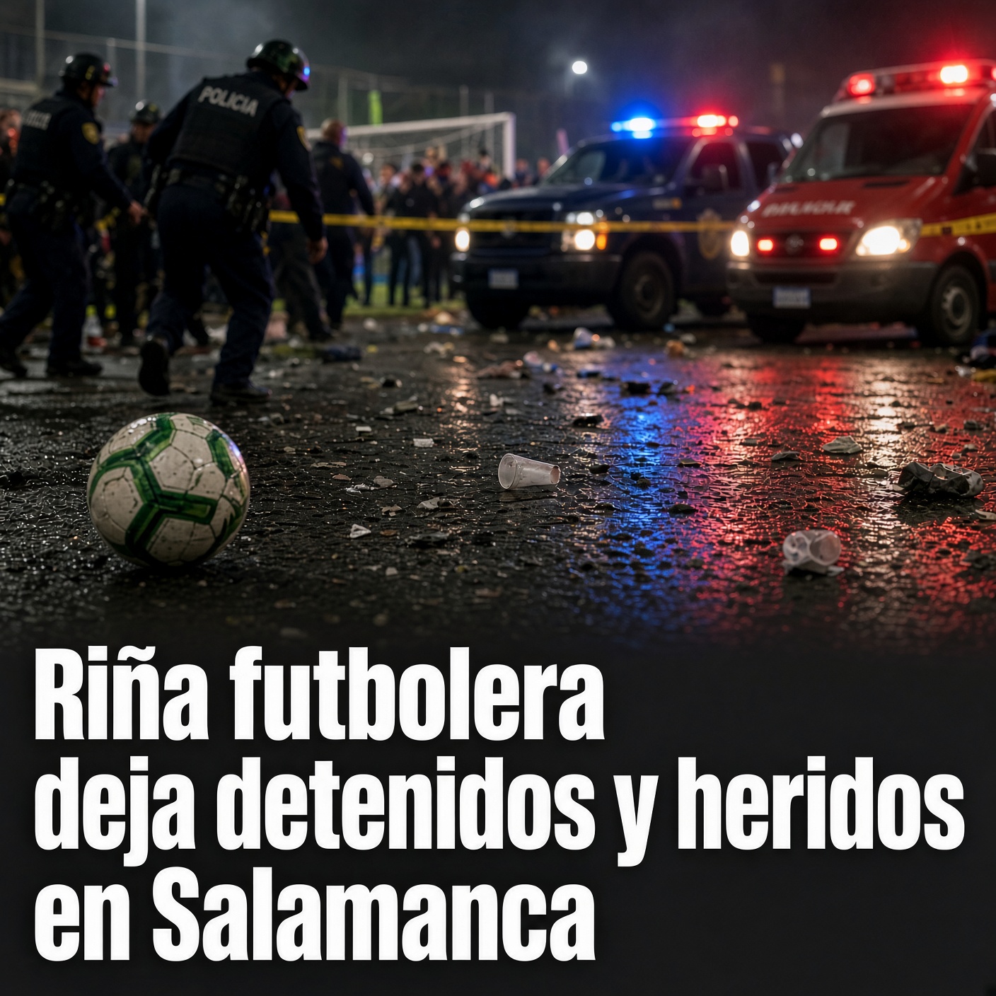 Riña futbolera deja detenidos y heridos en Salamanca