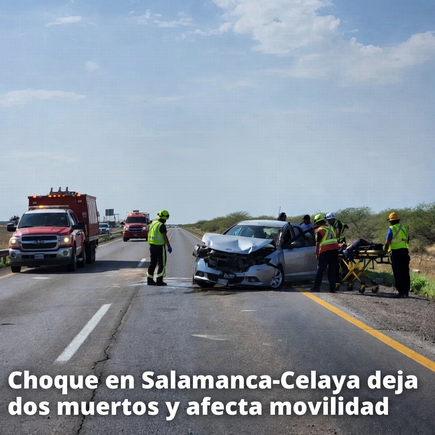 Choque en carretera Salamanca-Celaya deja dos muertos