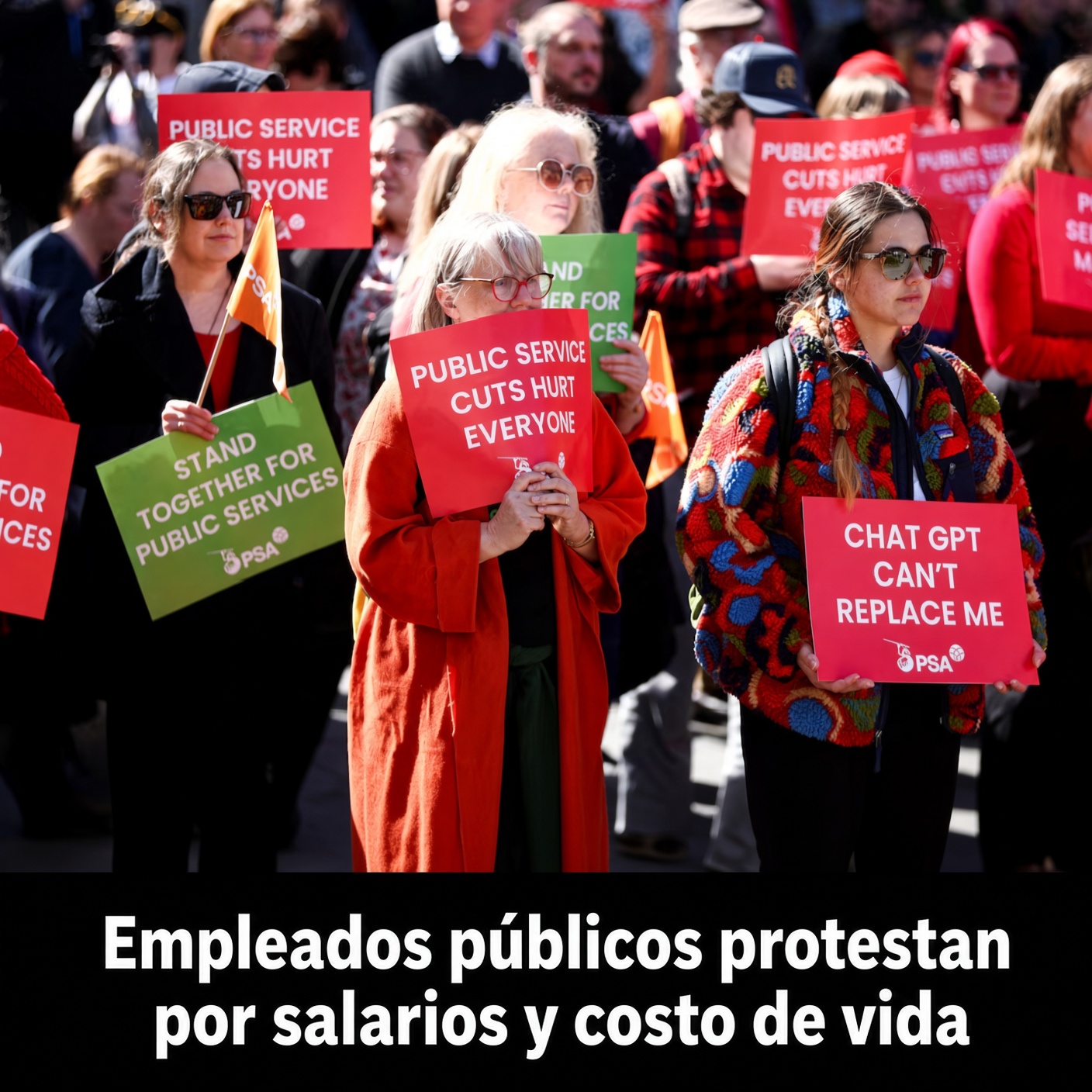 Trabajadores públicos protestan por salarios en Nueva Zelanda