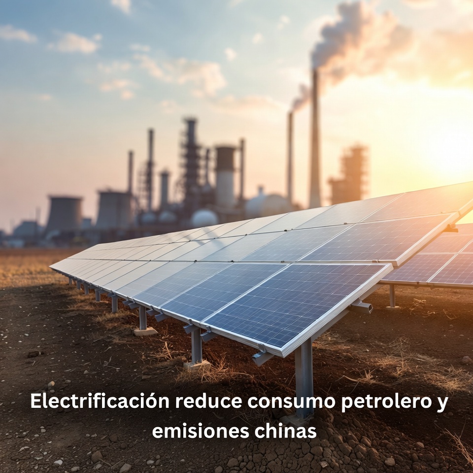 Electrificación reduce consumo petrolero y emisiones chinas