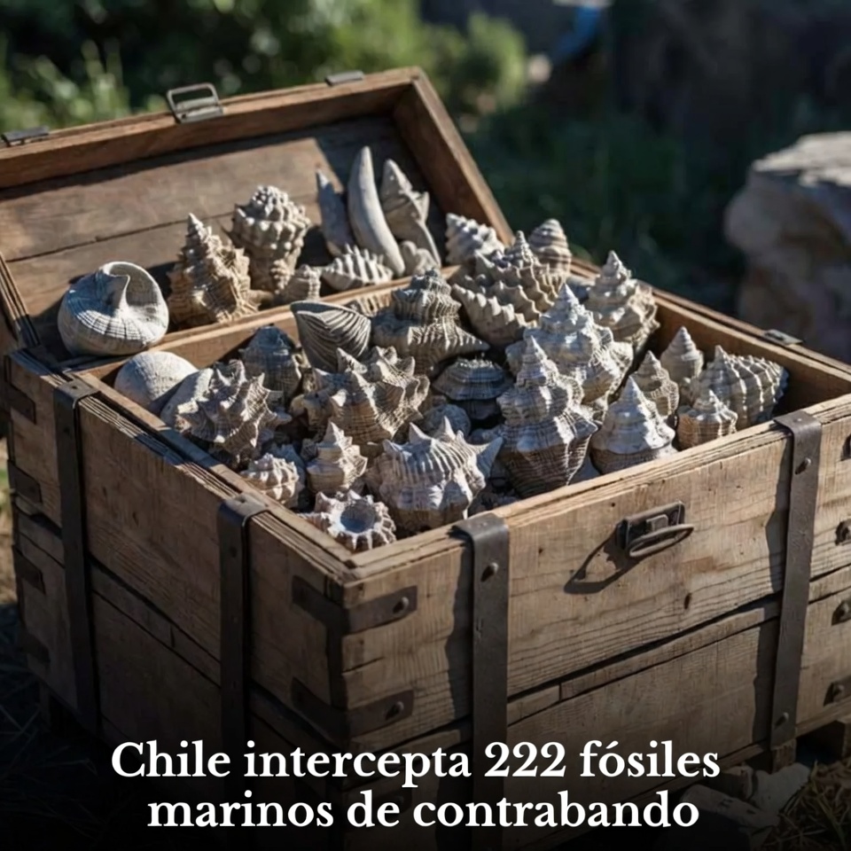 Chile intercepta 222 fósiles marinos de contrabando