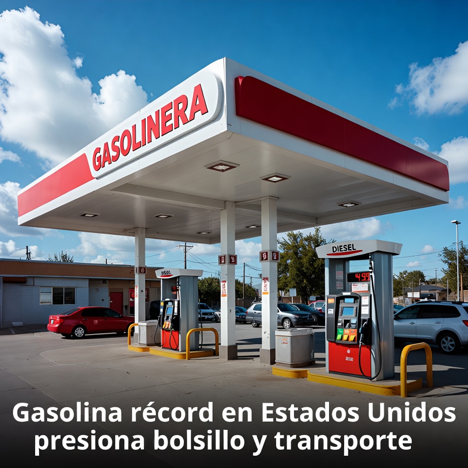 Gasolina récord en Estados Unidos presiona transporte