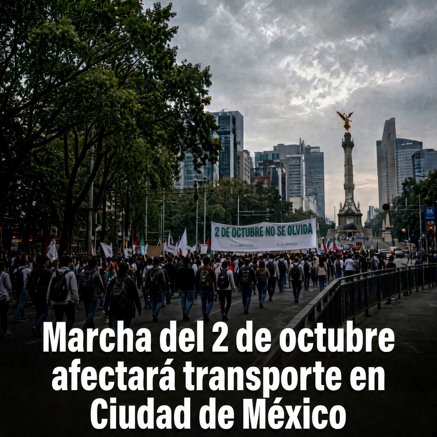 Marcha del 2 de octubre afectará transporte en Ciudad de México