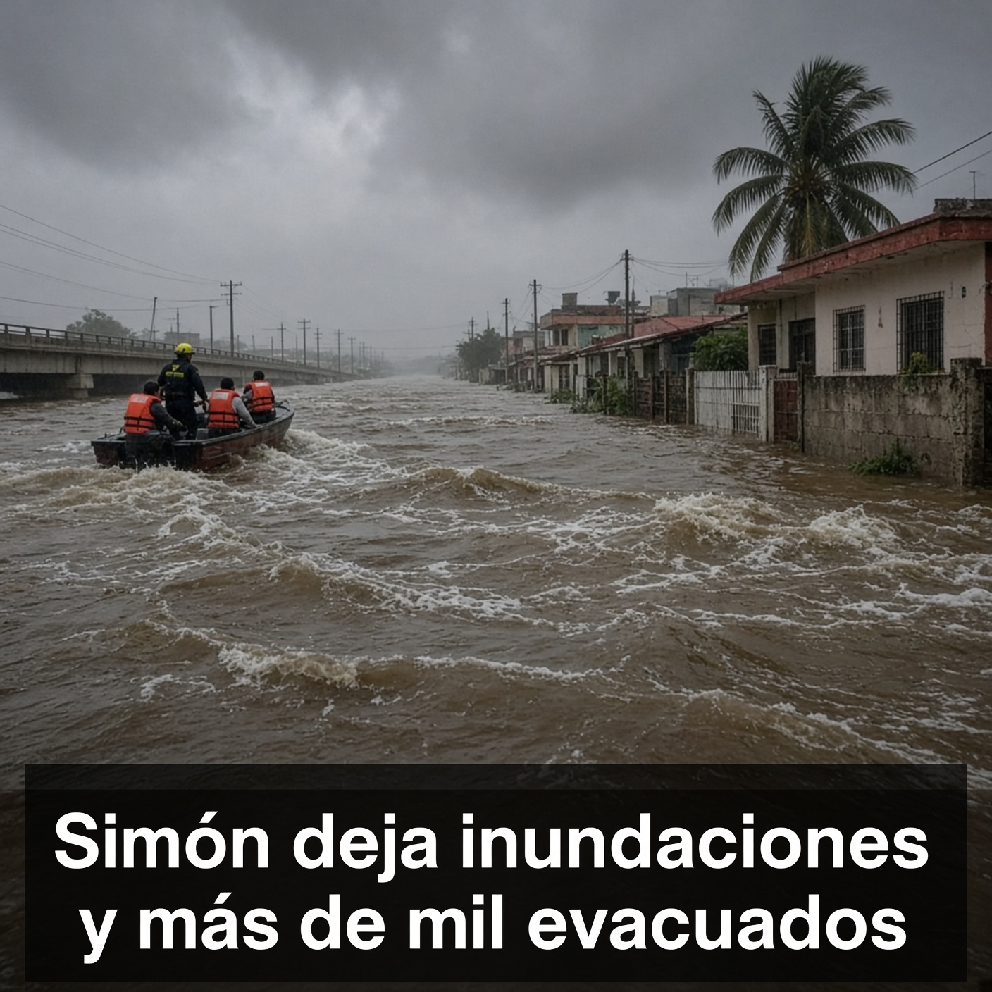 Simón deja inundaciones y más de mil evacuados