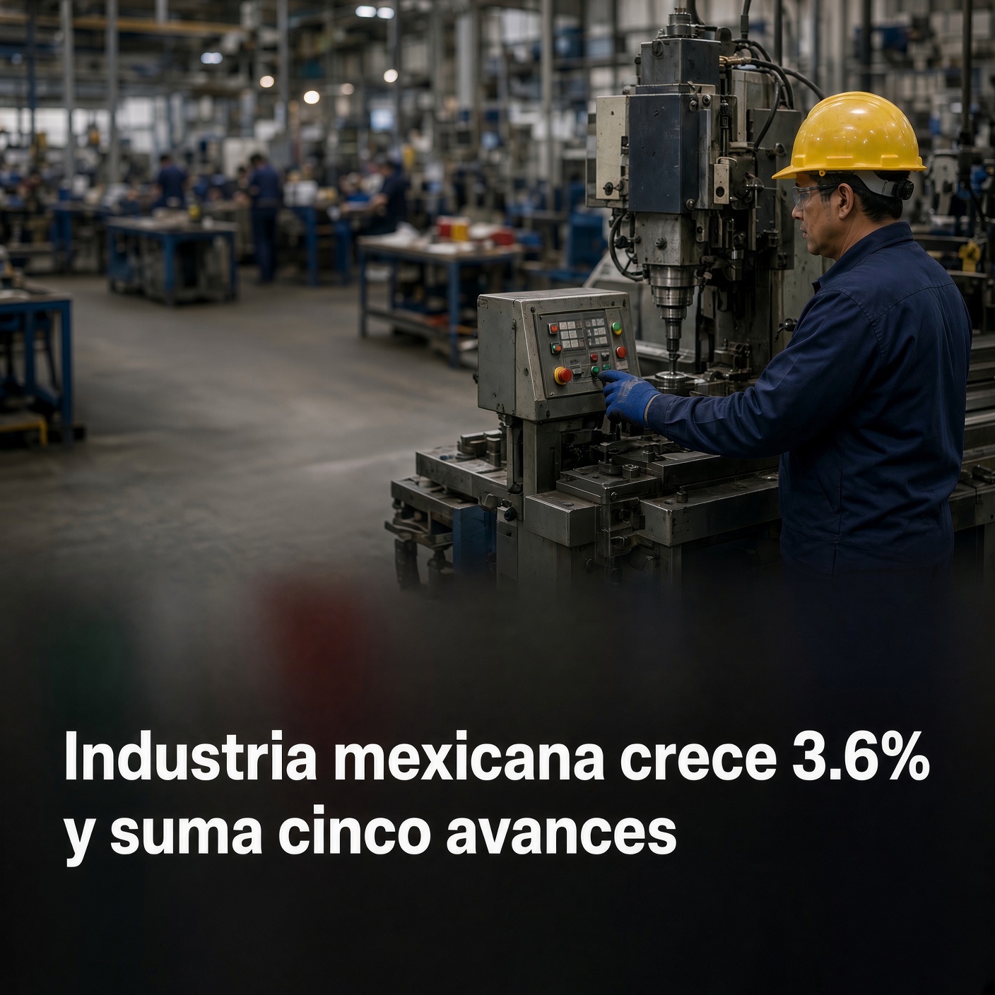Industria mexicana crece 3.6% y suma cinco avances