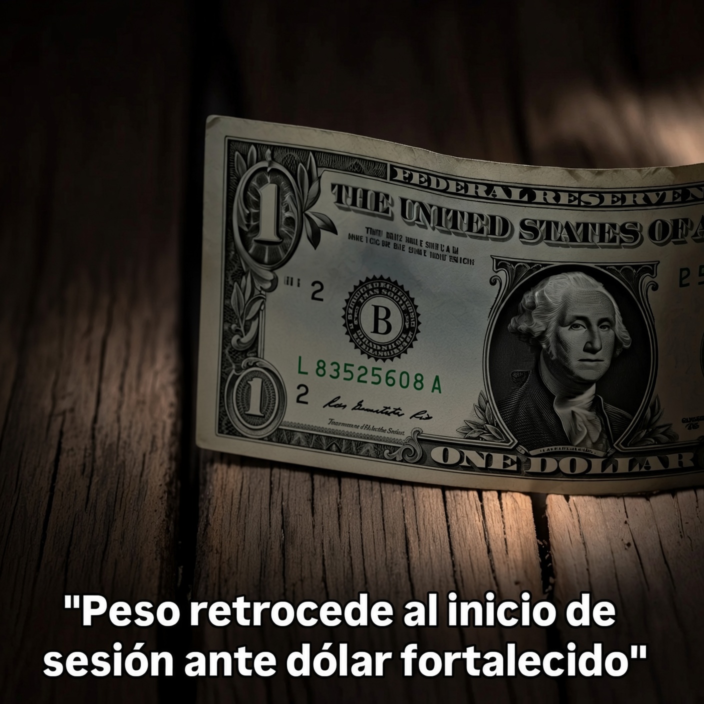 Peso retrocede al inicio de sesión ante dólar fortalecido