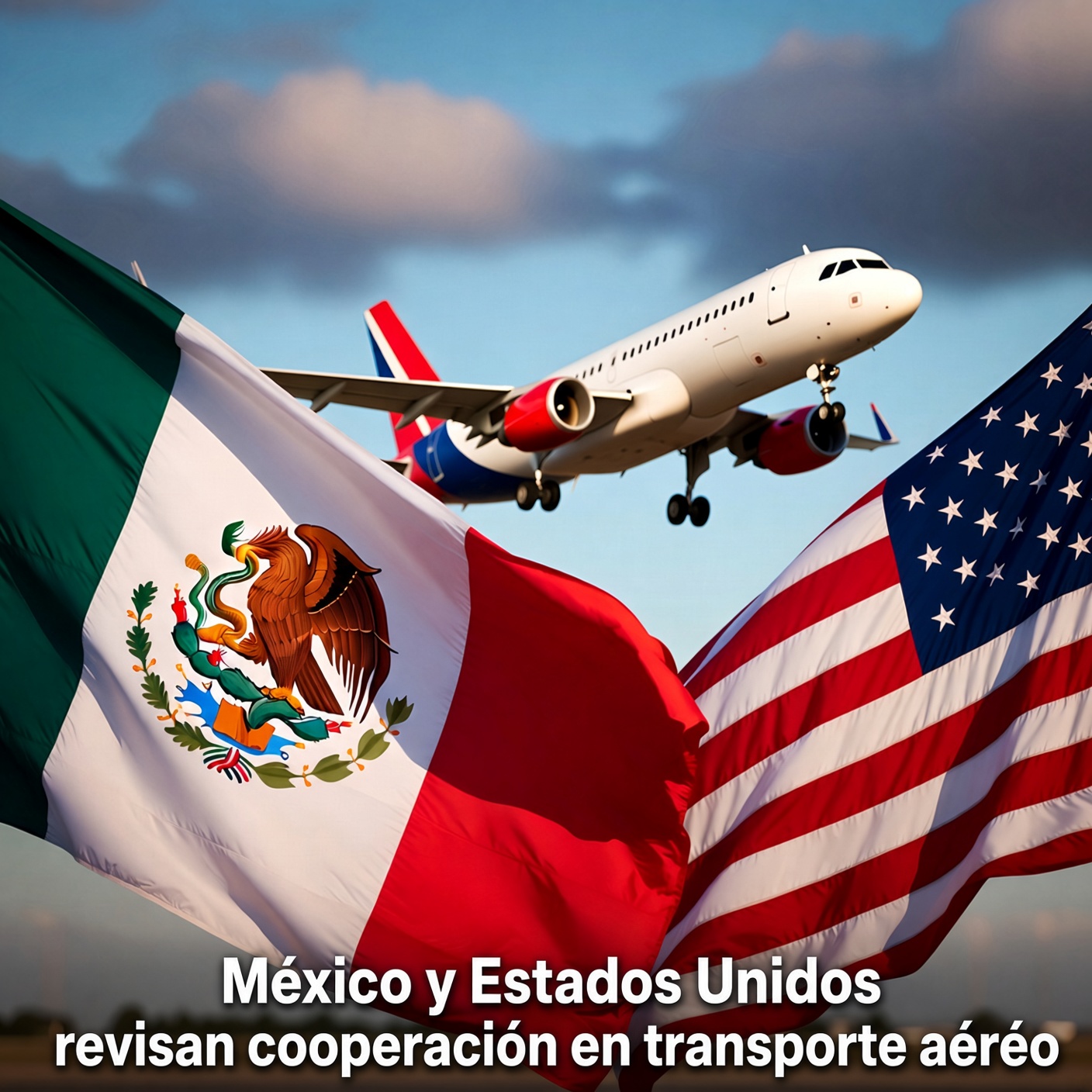 México y Estados Unidos revisan cooperación en transporte aéreo