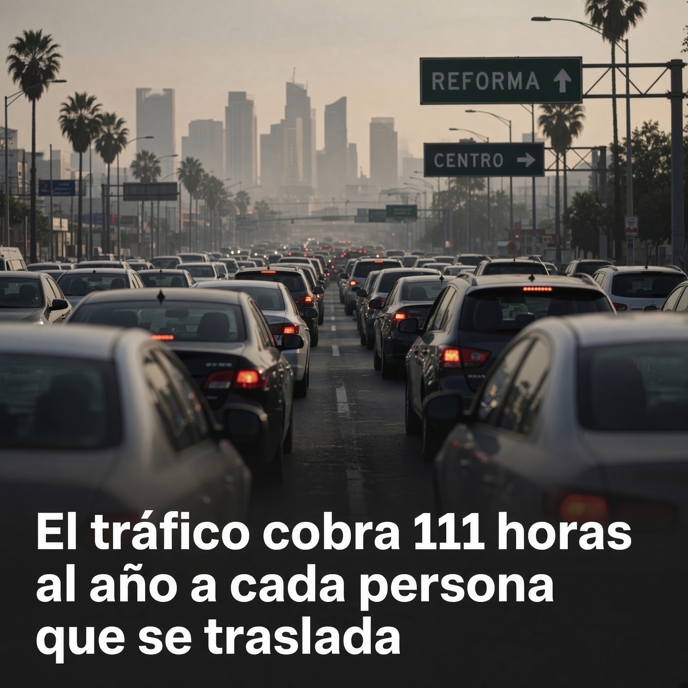 El tráfico cobra 111 horas al año a cada persona que se traslada