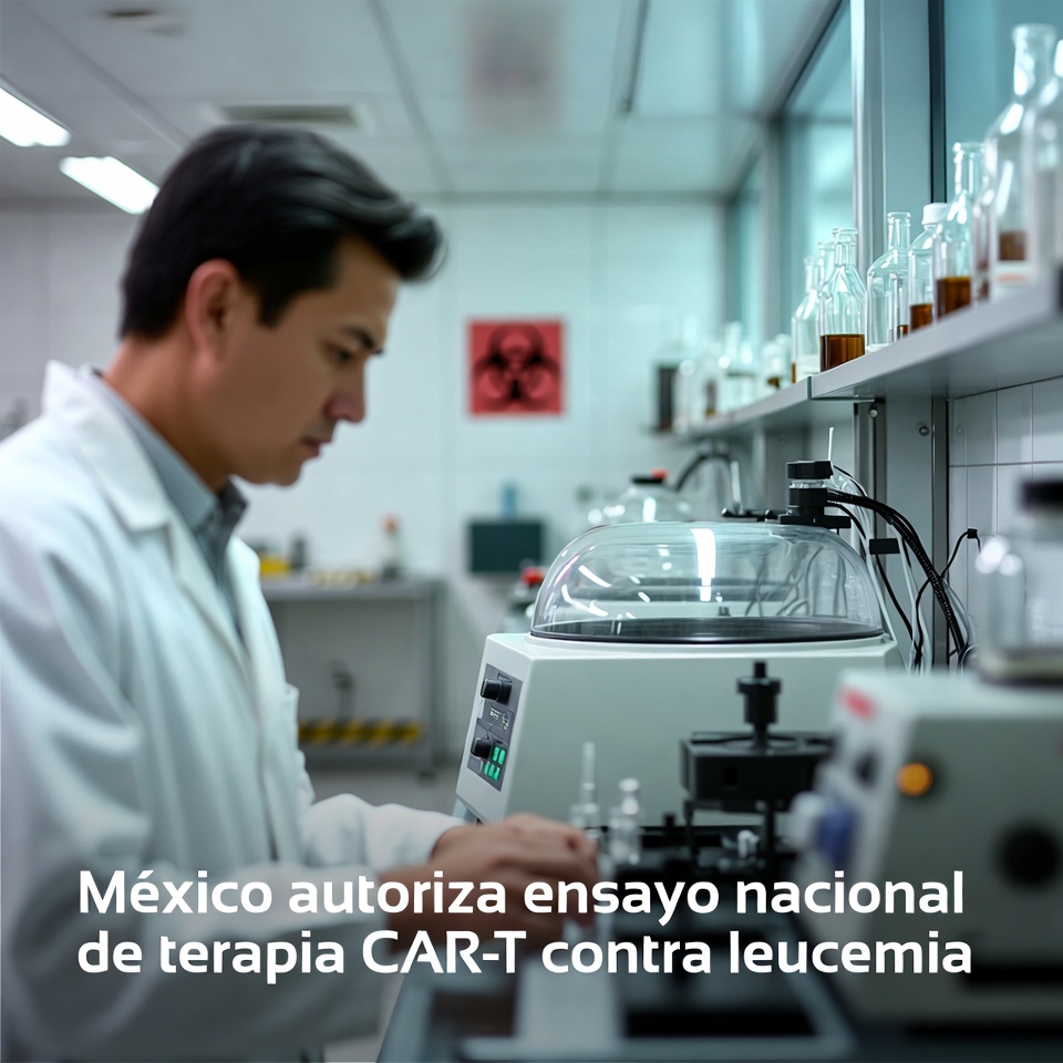 México autoriza ensayo nacional de terapia CAR-T contra leucemia