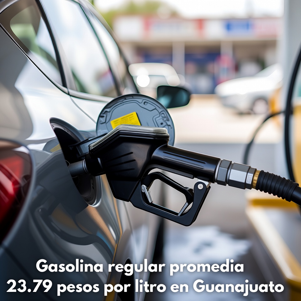 Gasolina regular promedia 23.79 pesos por litro en Guanajuato