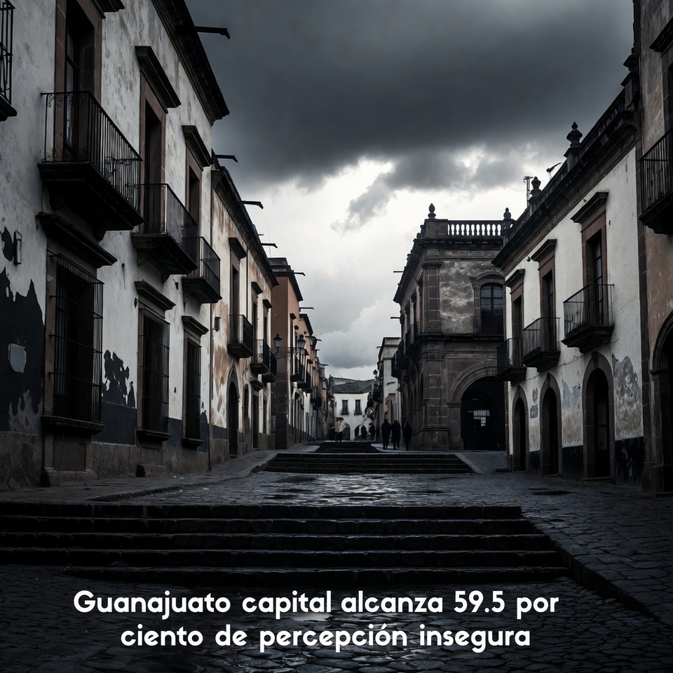 Guanajuato capital alcanza 59.5 por ciento de percepción insegura