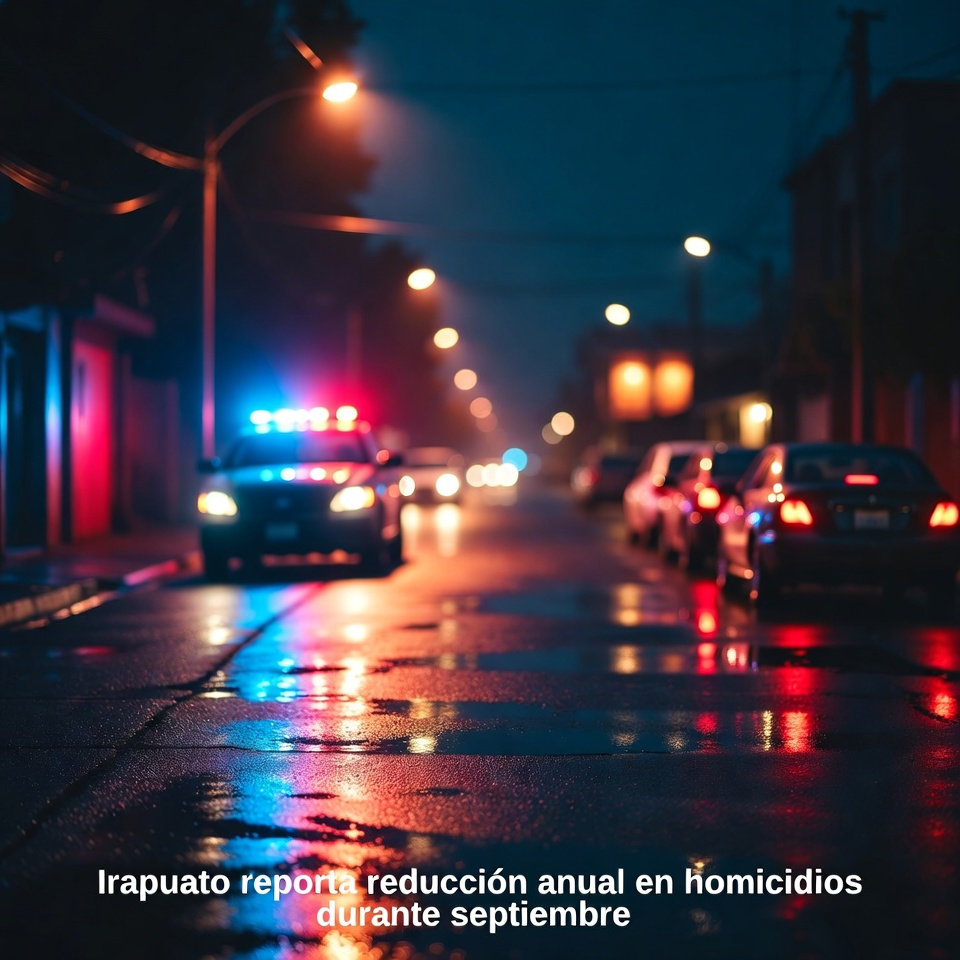 Irapuato reporta reducción anual en homicidios durante septiembre