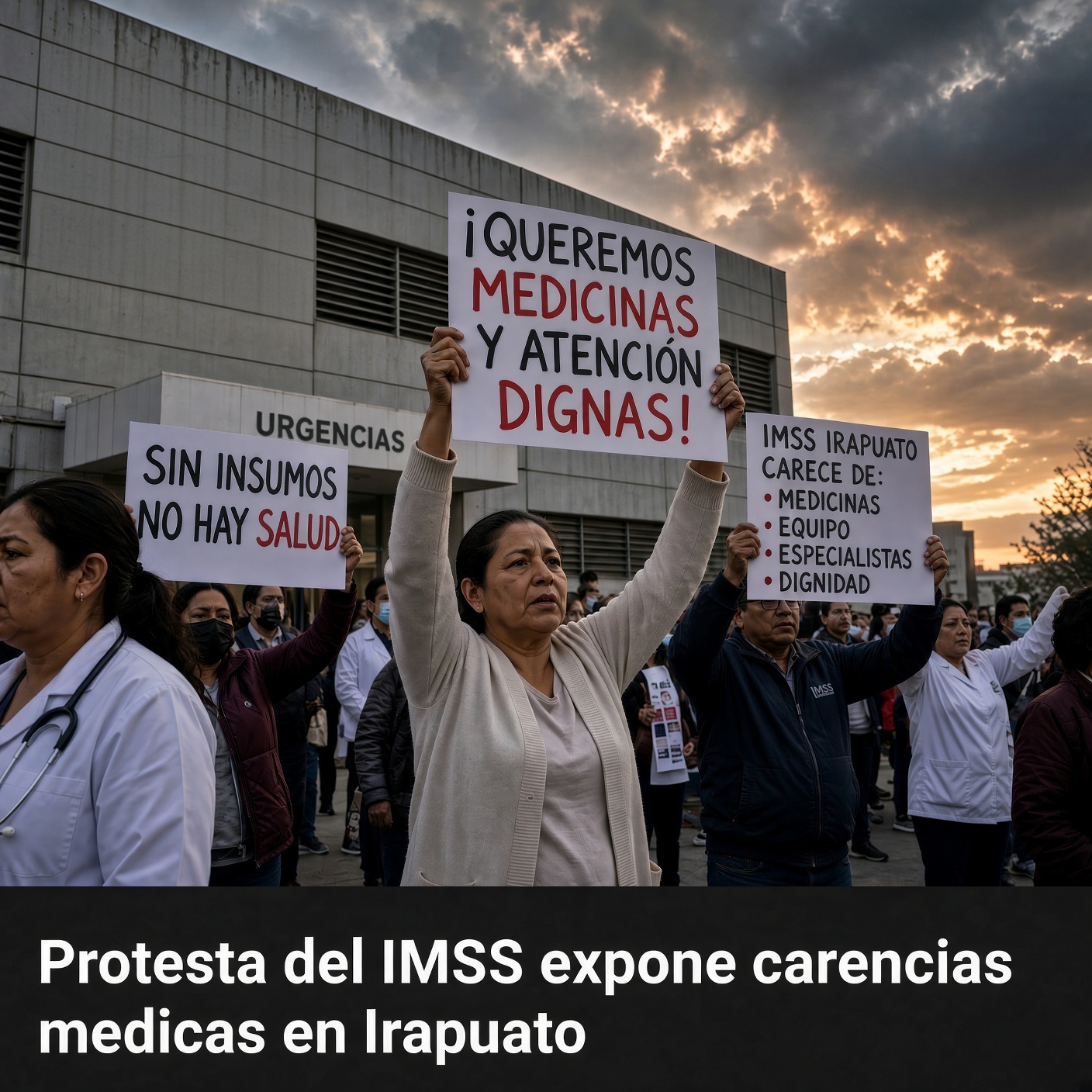 Protesta del IMSS expone carencias médicas en Irapuato