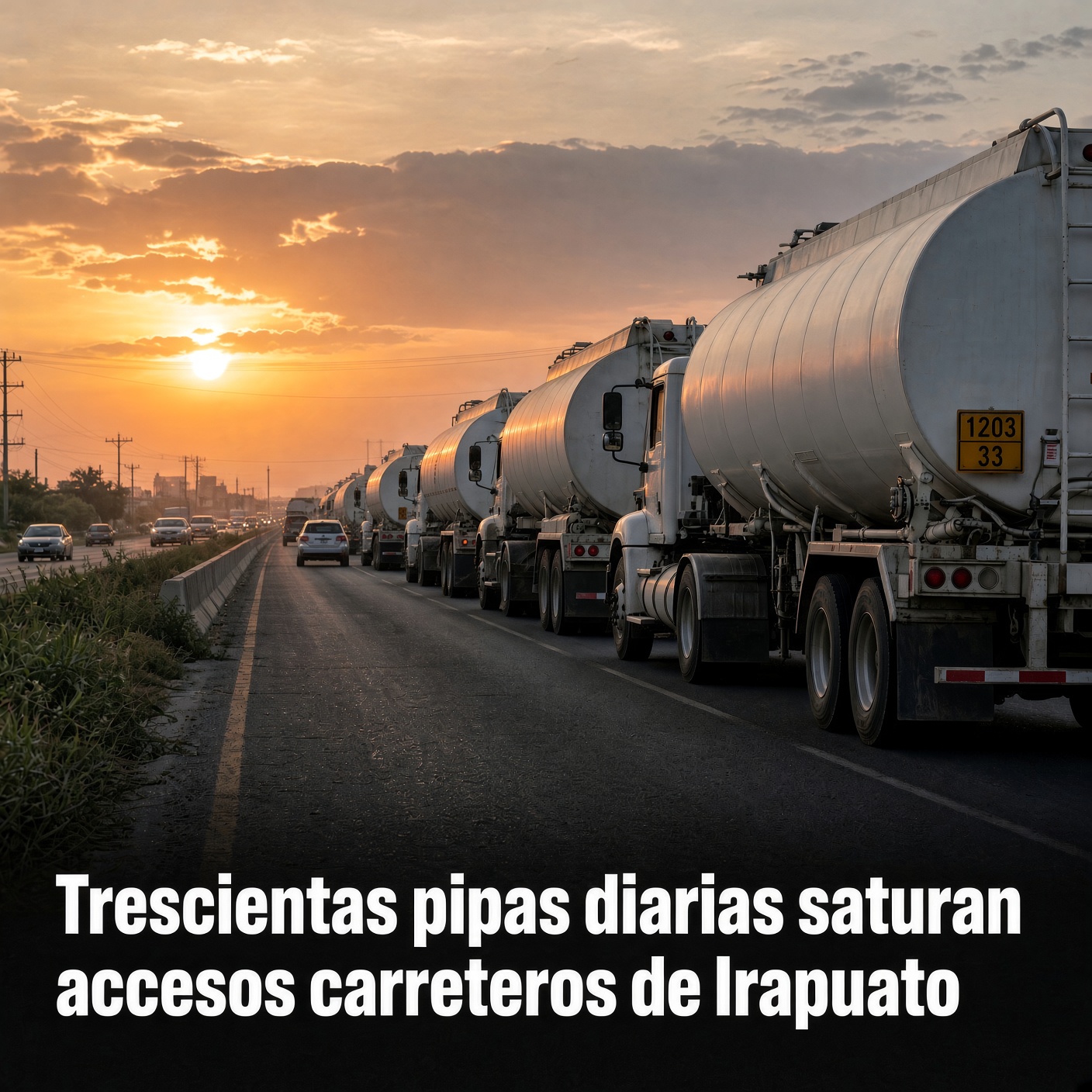 Trescientas pipas diarias saturan accesos carreteros de Irapuato