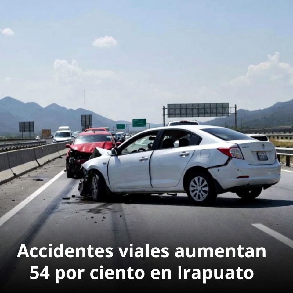 Accidentes viales aumentan 54 por ciento en Irapuato