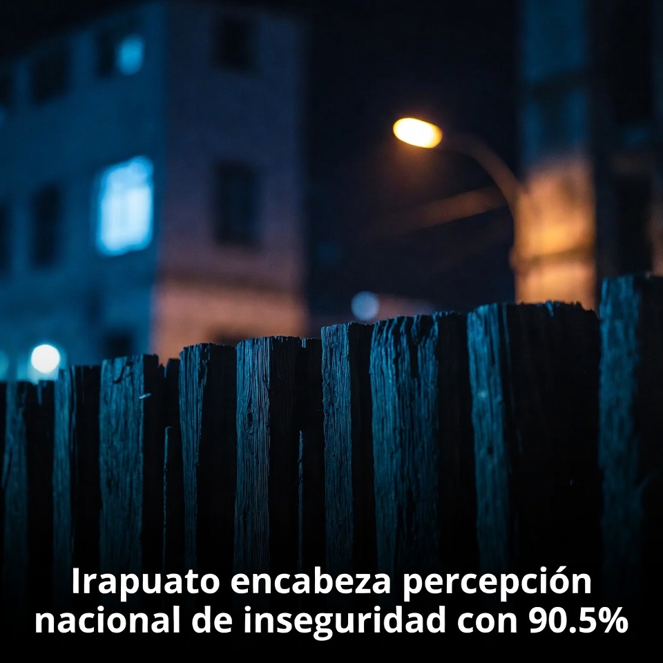 Irapuato encabeza percepción nacional de inseguridad con 90.5%