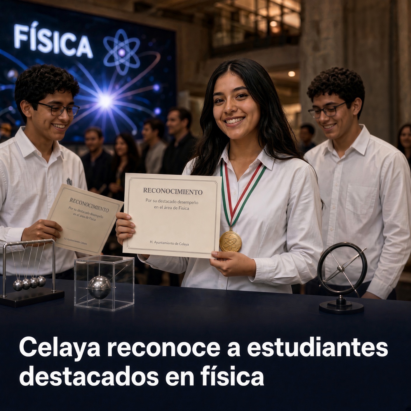 Celaya reconoce a estudiantes destacados en física