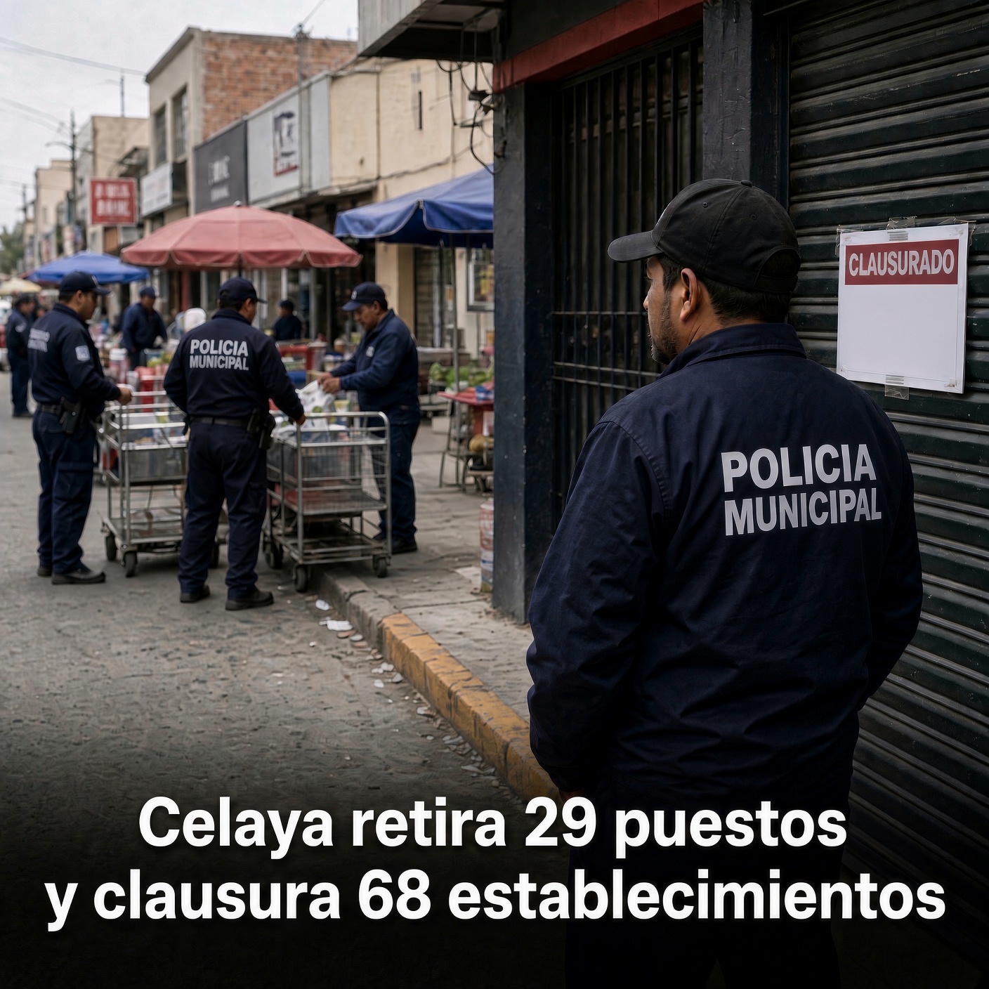 Celaya retira 29 puestos y clausura 68 establecimientos