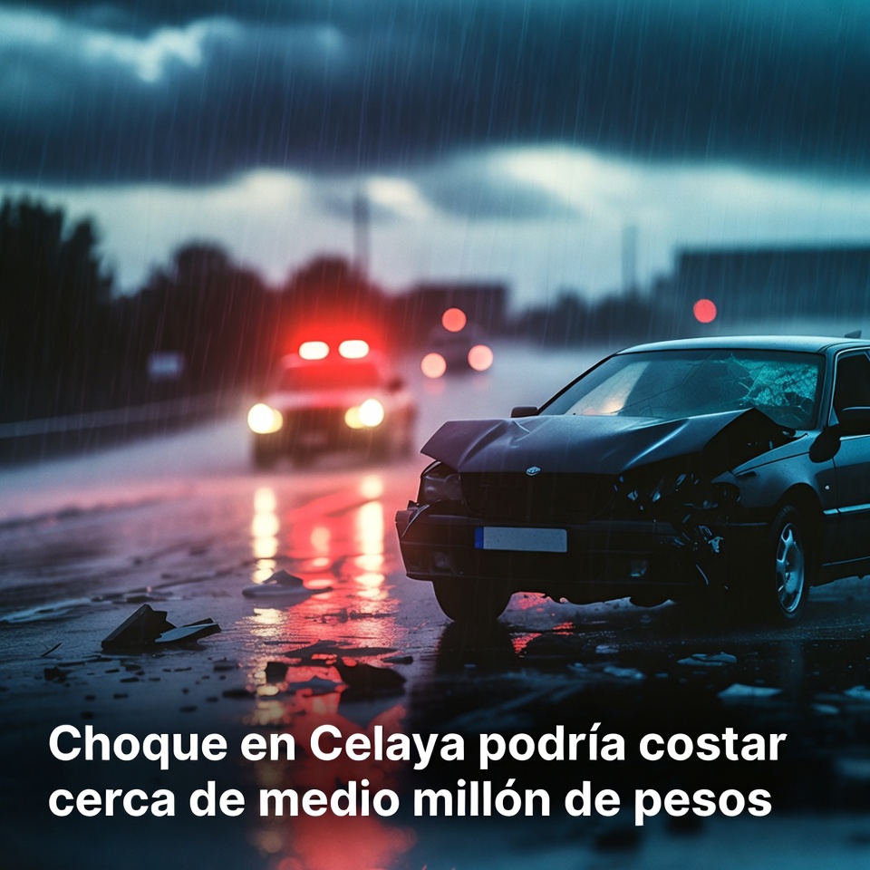 Choque en Celaya podría costar cerca de medio millón de pesos