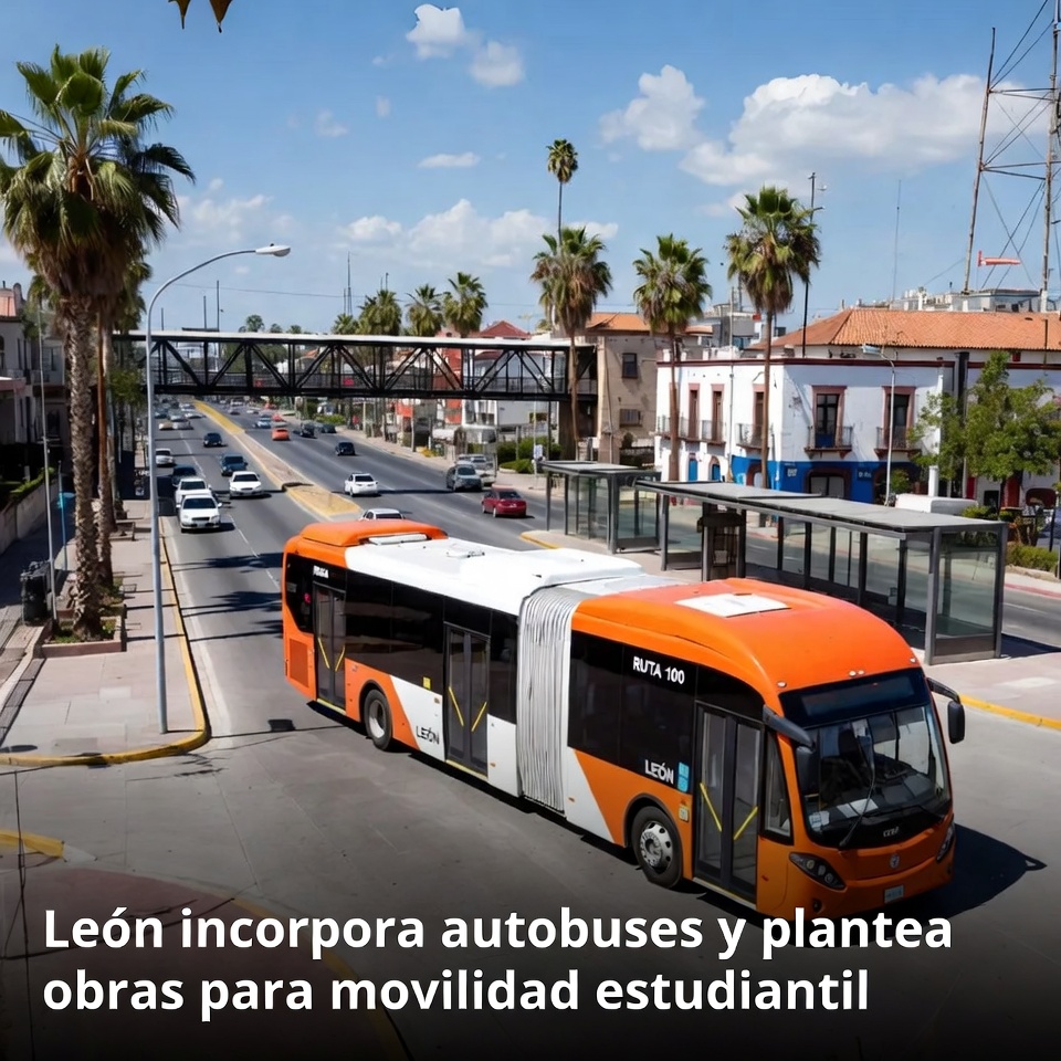 León incorpora autobuses y plantea obras para movilidad estudiantil