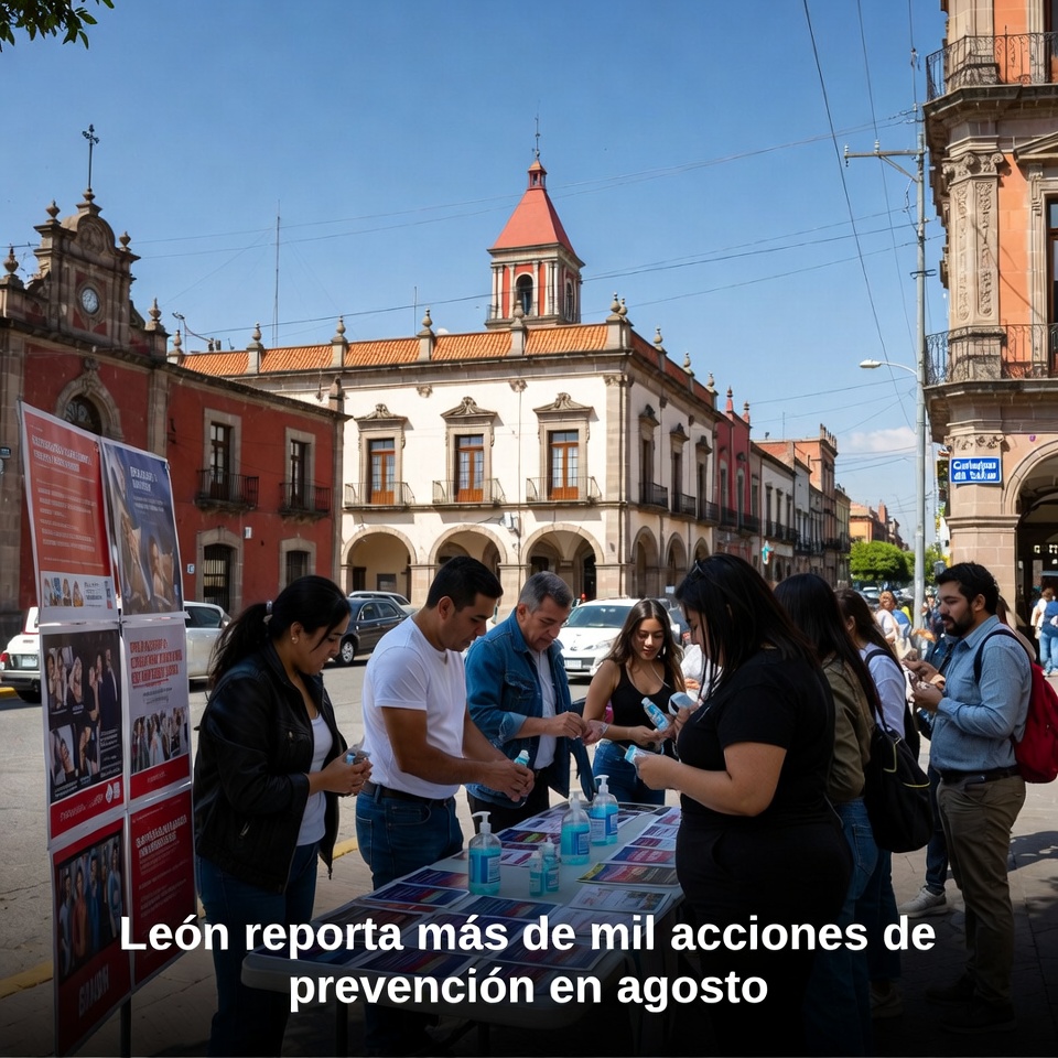 León reporta más de mil acciones de prevención en agosto